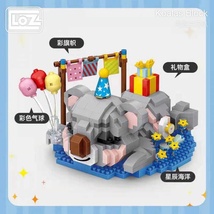 LOZ Lizhi micro particle building blocks koala birthday lying high difficulty cartoon assembled model toy 1 - LOZ MALL