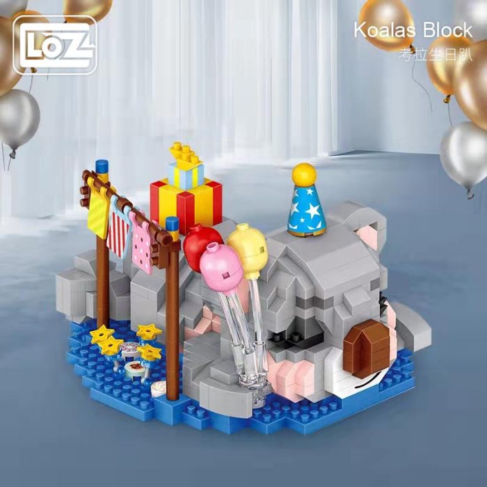 LOZ Lizhi micro particle building blocks koala birthday lying high difficulty cartoon assembled model toy 2 - LOZ MALL