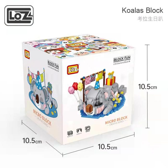 LOZ Lizhi micro particle building blocks koala birthday lying high difficulty cartoon assembled model toy 3 - LOZ MALL