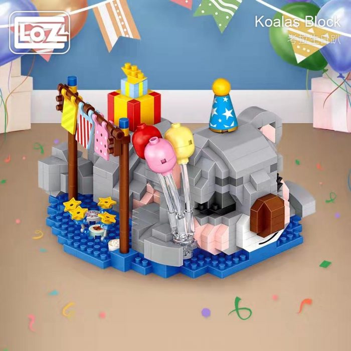 LOZ Lizhi micro particle building blocks koala birthday lying high difficulty cartoon assembled model toy - LOZ MALL