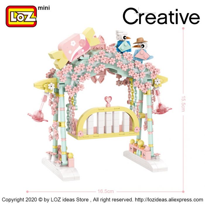 LOZ Mini Building Blocks pink convertible assembling building block car model assembling small particle toys pink 1 - LOZ MALL
