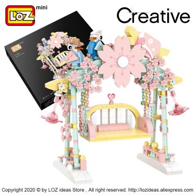 LOZ Mini Building Blocks pink convertible assembling building block car model assembling small particle toys pink 3 - LOZ MALL