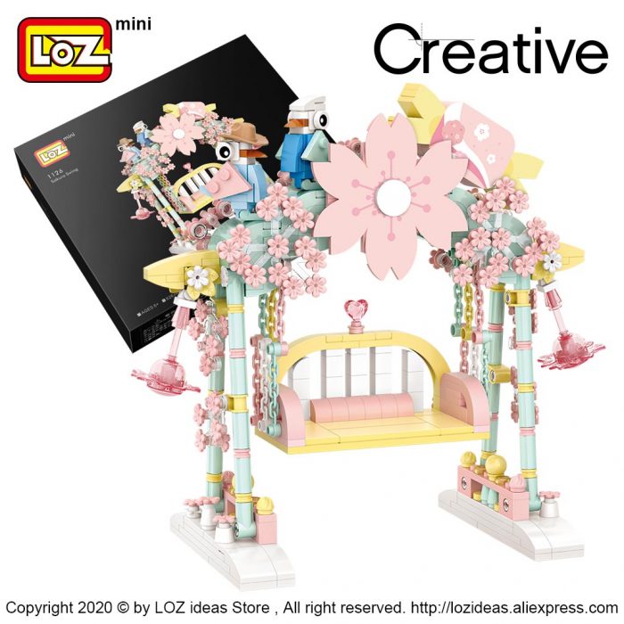 LOZ Mini Building Blocks pink convertible assembling building block car model assembling small particle toys pink 3 - LOZ MALL