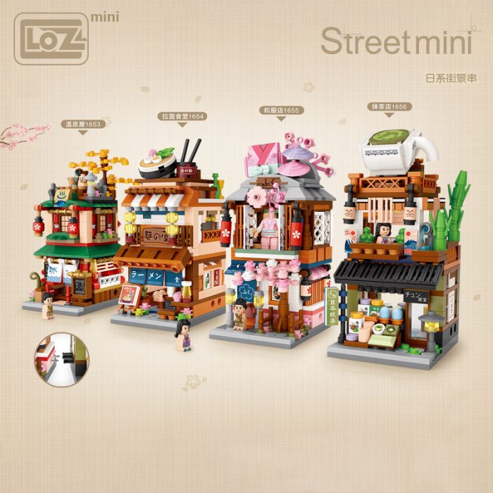 LOZ Mini small particle building blocks assembling toy puzzle mini Japanese shop street view kimono shop - LOZ MALL