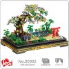 Lezi 00902 Eternal Plant Sakura Tree Bamboo River Garden Bonsai Pot DIY Mini Blocks Bricks Building - LOZ MALL