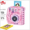 Lezi 00908 Digital Instant Polaroid Camera Pink Rabbit Machine Photo 3D Mini Blocks Bricks Building Toy - LOZ MALL