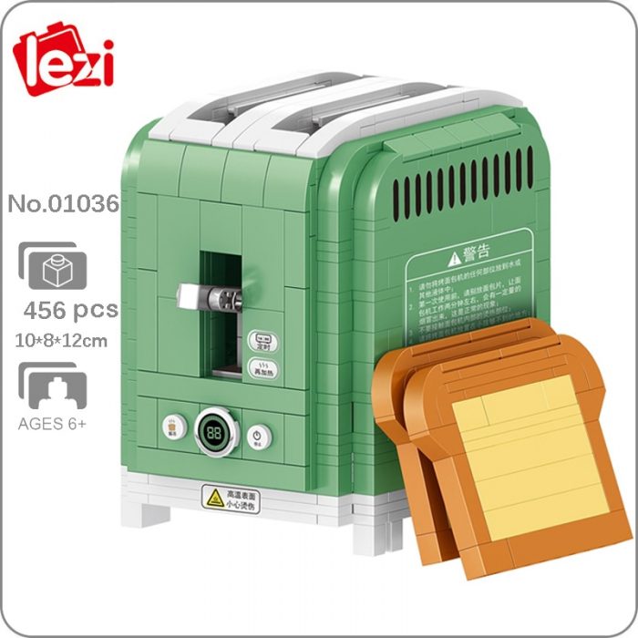 Lezi 01036 Household Multifunction Bread Maker Toaster Food Machine DIY Mini Blocks Bricks Building Toy For - LOZ MALL
