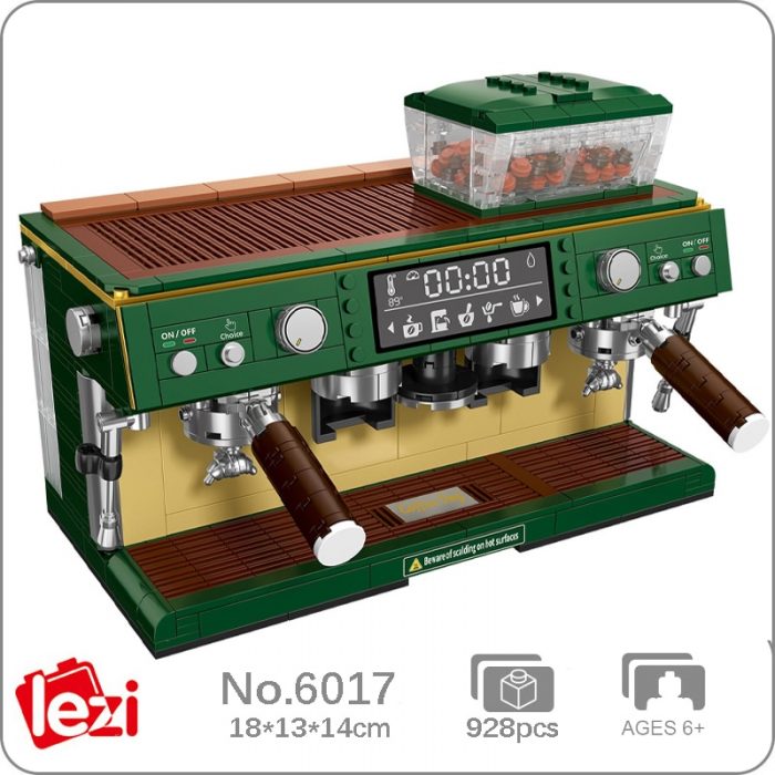 Lezi 6017 Cafe Automatic Double head Coffee Maker Drink Machine Cup DIY Mini Blocks Bricks Building - LOZ MALL