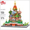 Lezi 8005 World Architecture Saint Basil s Cathedral Church DIY Mini Diamond Blocks Bricks Building Toy - LOZ MALL