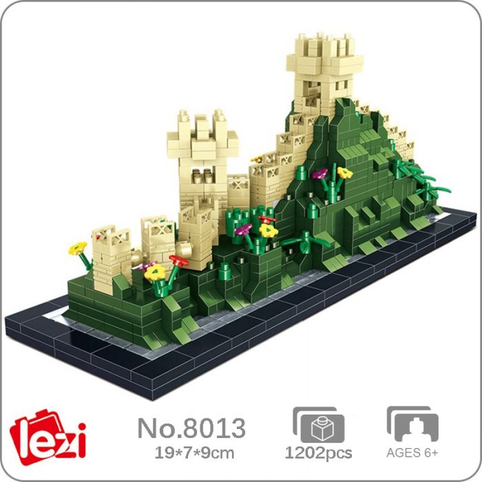 Lezi 8013 World Architecture The Great Wall Watchtower Mountain Mini Diamond Blocks Bricks Building Toy For - LOZ MALL