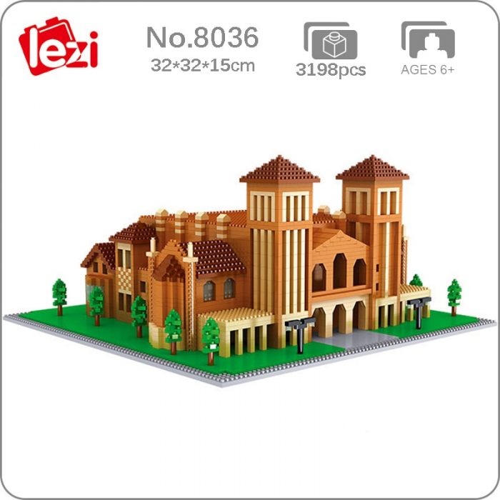 Lezi 8036 World Architecture USA Caltech University School DIY Mini Diamond Blocks Bricks Building Toy for - LOZ MALL