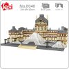 Lezi 8040 World Architecture Louvre Museum Fountain Palace DIY Mini Diamond Blocks Bricks Building Toy For - LOZ MALL