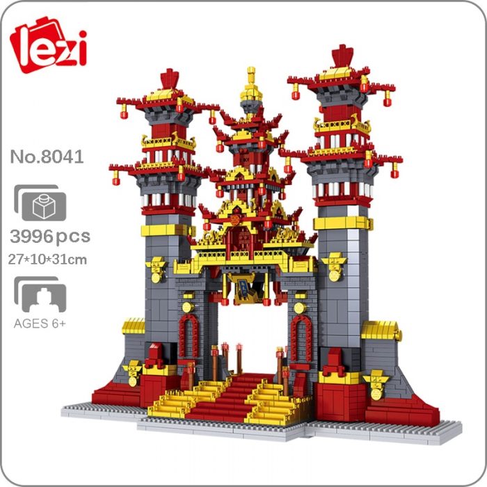 Lezi 8041 World Architecture Journey to West Nantian Gate Model Mini Diamond Blocks Bricks Building Toy - LOZ MALL