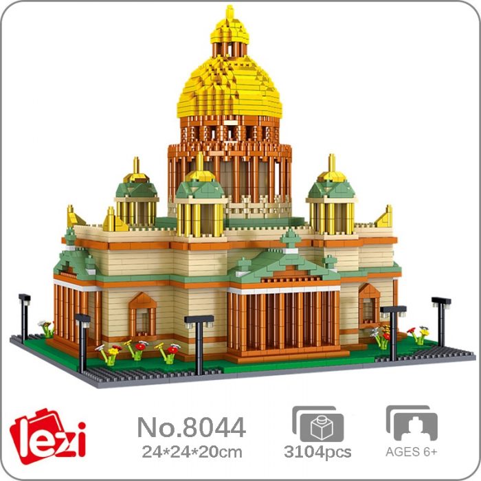 Lezi 8044 World Architecture St Isaac s Cathedral Church Palace Mini Diamond Blocks Bricks Building Toy - LOZ MALL