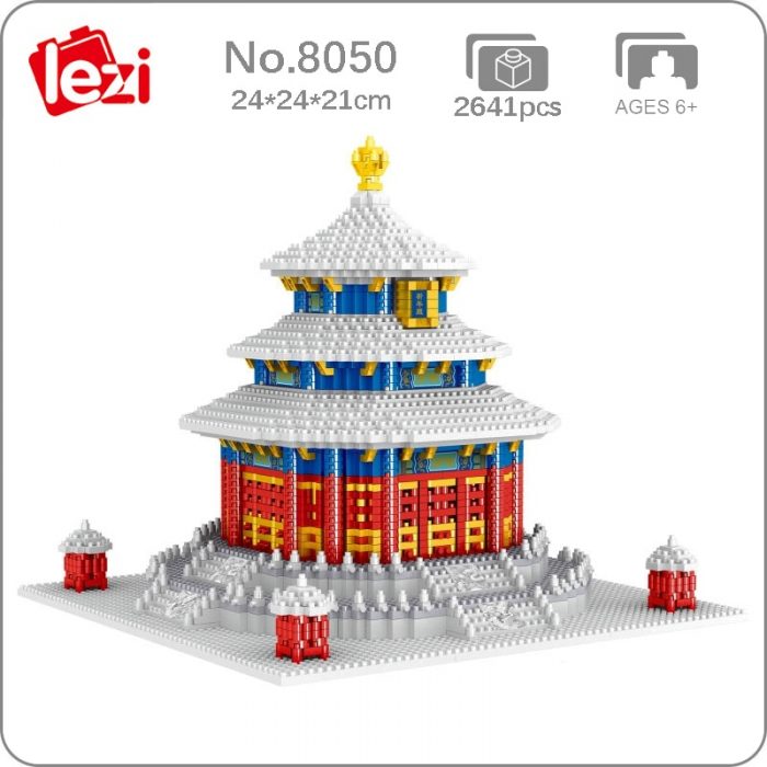 Lezi 8050 World Architecture Ancient Snow Temple of Heaven DIY Mini Diamond Blocks Bricks Building Toy - LOZ MALL
