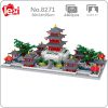 Lezi 8271 World Architecture Ancient Dali City Old Town Pavilion Tower Tree Mini Diamond Blocks Bricks - LOZ MALL