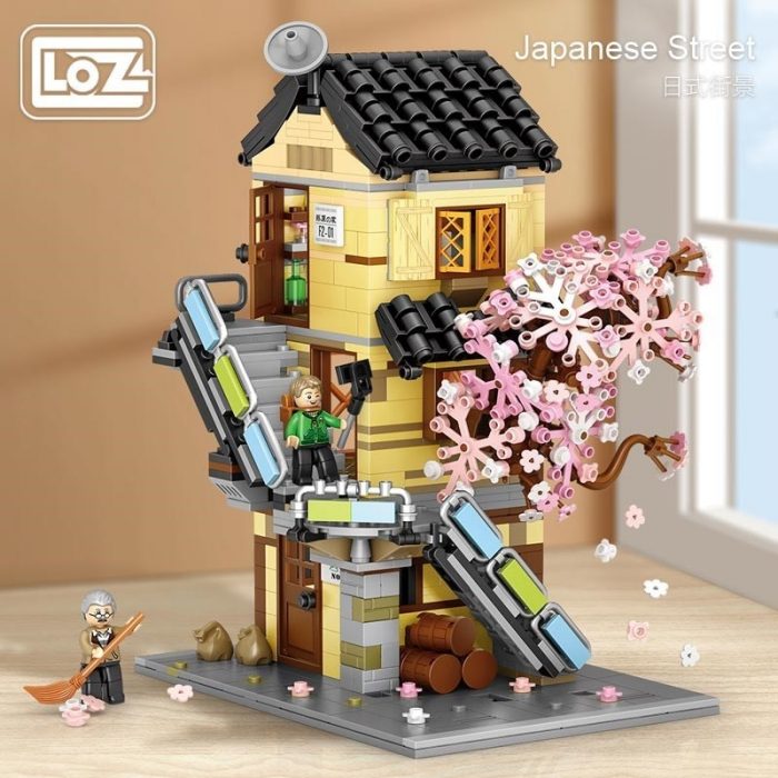 Loz Japanese Street View Building Blocks Fruit Shop Ramen Restaurant Residential Building Large Building Difficult Adult 2 - LOZ MALL
