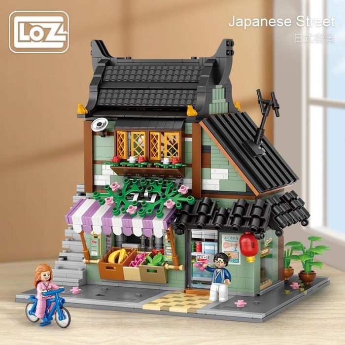 Loz Japanese Street View Building Blocks Fruit Shop Ramen Restaurant Residential Building Large Building Difficult Adult 3 - LOZ MALL