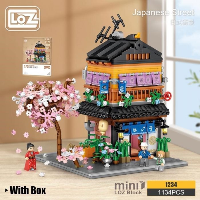Loz Japanese Street View Building Blocks Fruit Shop Ramen Restaurant Residential Building Large Building Difficult Adult 5 - LOZ MALL