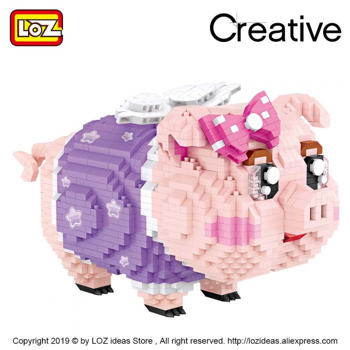 New LOZ Diamond Blocks Piggy Bank Pig Toys Children Building Blocks Model Micro Bricks Educational Creative 1 - LOZ MALL