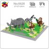 PZX 6628 Animal World Elephant Zebra Monkey Horse Flower DIY Mini Diamond Blocks Bricks Building Toy - LOZ MALL