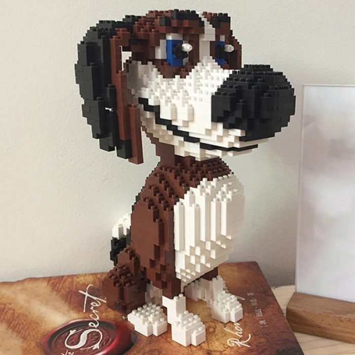 PZX 686 01 Animal World Beagle Hound Hunting Dog Pet Doll Model Mini Diamond Blocks Bricks 2 - LOZ MALL