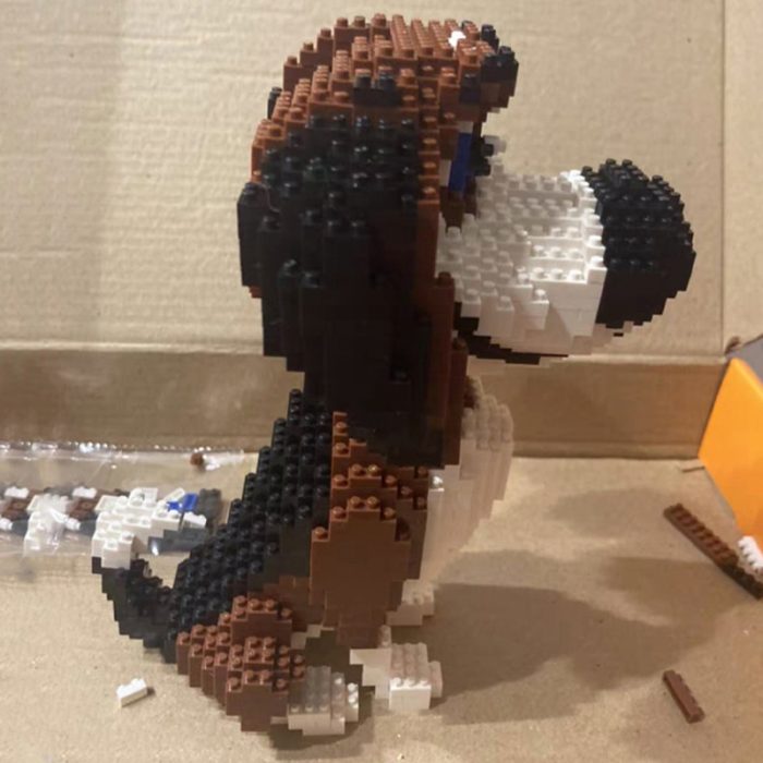 PZX 686 01 Animal World Beagle Hound Hunting Dog Pet Doll Model Mini Diamond Blocks Bricks 4 - LOZ MALL