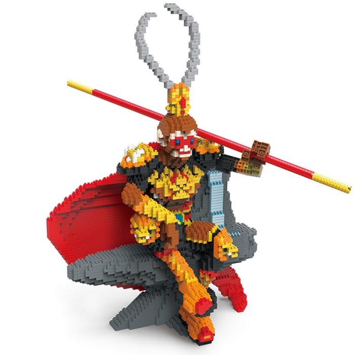 PZX 8842 Journey To The West Monkey King Animal Hero Doll Throne DIY Mini Diamond Blocks 4 - LOZ MALL