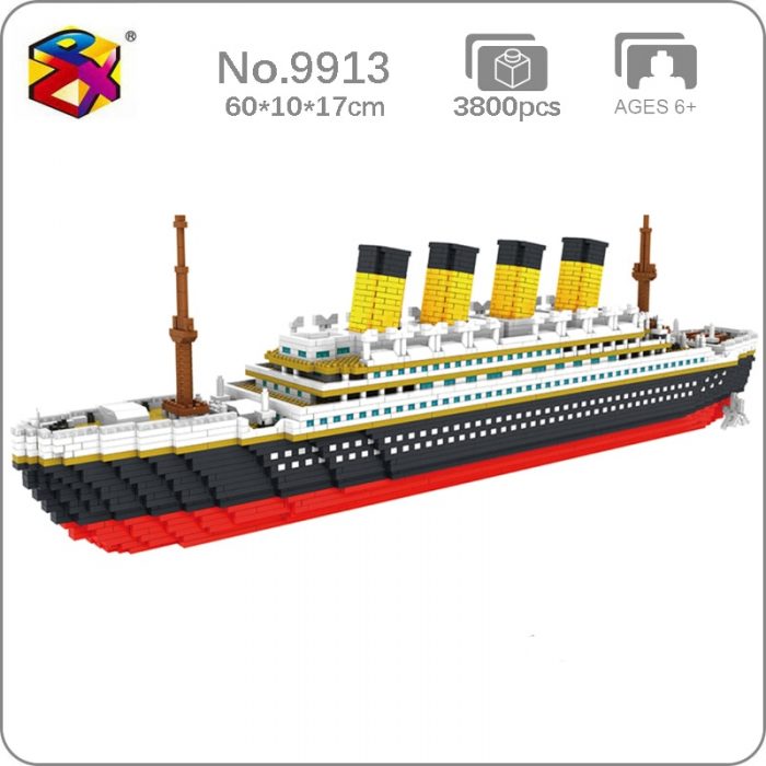 PZX 9913 Titanic Ship Cruise Boat British Passenger Liner Model Mini Diamond Blocks Bricks Building Toy - LOZ MALL