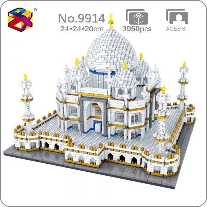 PZX 9914 World Architecture Taj Mahal Palace Mosque Temple DIY Mini Diamond Blocks Bricks Building Toy - LOZ MALL