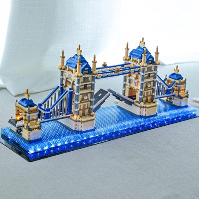 PZX 9919 World Architecture London Tower Bridge Thames River 3D Mini Diamond Blocks Bricks Building Toy 3 - LOZ MALL