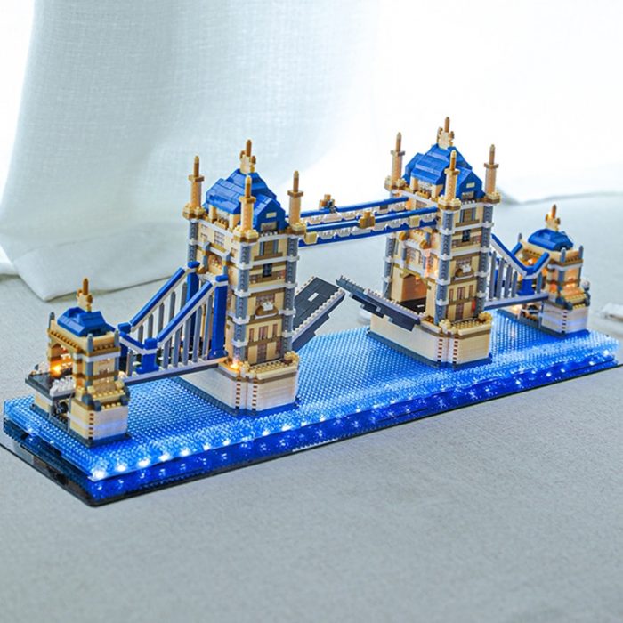 PZX 9919 World Architecture London Tower Bridge Thames River 3D Mini Diamond Blocks Bricks Building Toy 3 - LOZ MALL