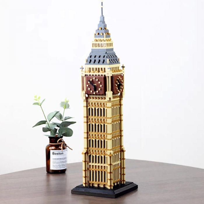 PZX 9920 World Architecture Elizabeth Tower Big Ben Clock Model Mini Diamond Blocks Bricks Building Toy 1 - LOZ MALL