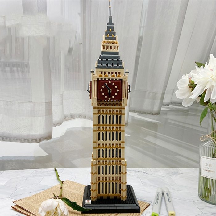 PZX 9920 World Architecture Elizabeth Tower Big Ben Clock Model Mini Diamond Blocks Bricks Building Toy 3 - LOZ MALL