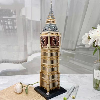 PZX 9920 World Architecture Elizabeth Tower Big Ben Clock Model Mini Diamond Blocks Bricks Building Toy 4 - LOZ MALL