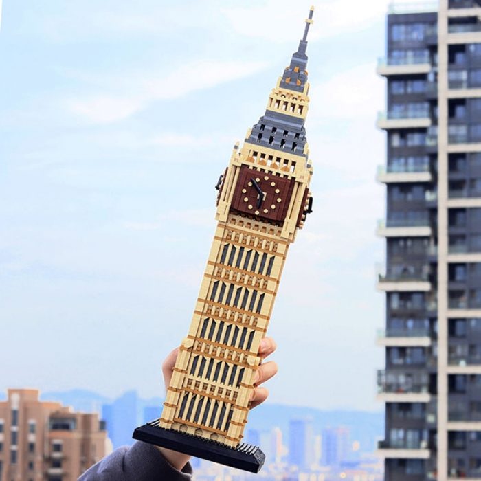 PZX 9920 World Architecture Elizabeth Tower Big Ben Clock Model Mini Diamond Blocks Bricks Building Toy 5 - LOZ MALL