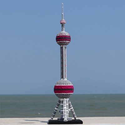 PZX 9921 World Architecture Oriental Pearl Radio TV Tower DIY Mini Diamond Blocks Bricks Building Toy 2 - LOZ MALL