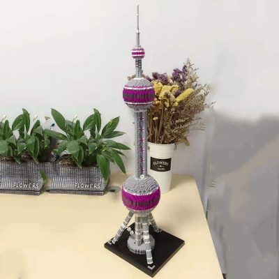 PZX 9921 World Architecture Oriental Pearl Radio TV Tower DIY Mini Diamond Blocks Bricks Building Toy 5 - LOZ MALL
