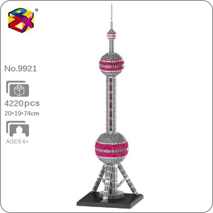 PZX 9921 World Architecture Oriental Pearl Radio TV Tower DIY Mini Diamond Blocks Bricks Building Toy - LOZ MALL