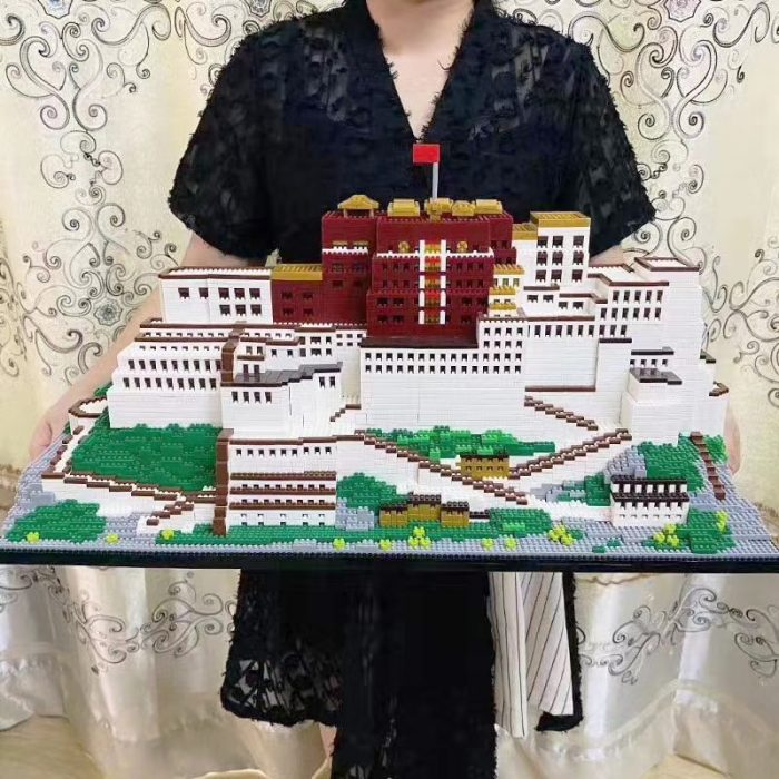 PZX 9922 World Architecture Tibet Lhasa Potala Palace Flag House DIY Mini Diamond Blocks Bricks Building 1 - LOZ MALL