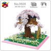PZX 9928 World Architecture Sakura Tree House Flower Garden DIY Mini Diamond Blocks Bricks Building Toy - LOZ MALL