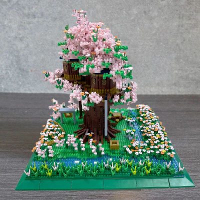 PZX 9929 World Architecture Sakura Tree House Garden Flower River 3D Mini Diamond Blocks Bricks Building 5 - LOZ MALL