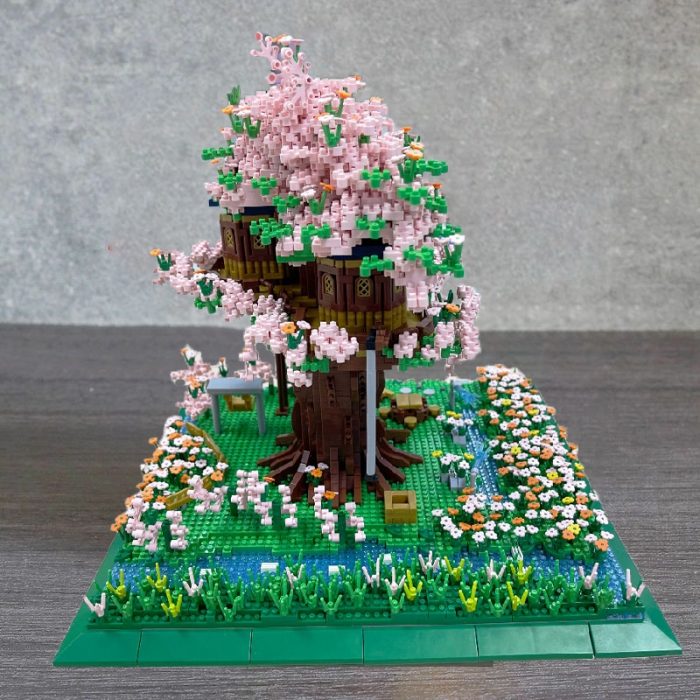 PZX 9929 World Architecture Sakura Tree House Garden Flower River 3D Mini Diamond Blocks Bricks Building 5 - LOZ MALL