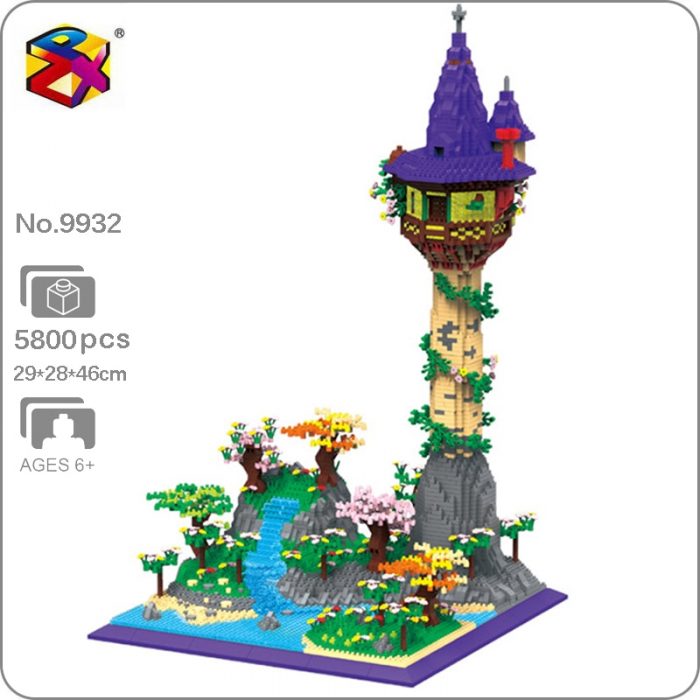 PZX 9932 World Architecture Magic Castle Cliff Lighthouse Tower Lake Garden Mini Diamond Blocks Bricks Building - LOZ MALL