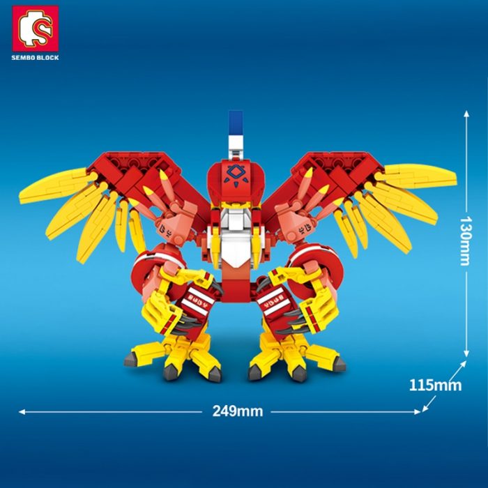 SEMBO 4 Styles Digital Anime Building Blocks Action Figure Models Bricks Garudamon Model Toys Children Doll 1 - LOZ MALL