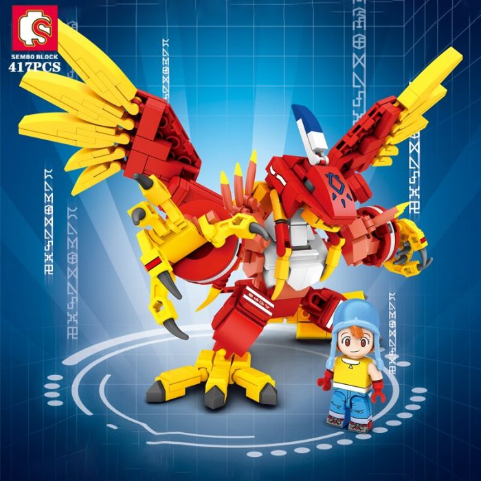 SEMBO 4 Styles Digital Anime Building Blocks Action Figure Models Bricks Garudamon Model Toys Children Doll - LOZ MALL