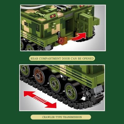 SEMBO 744pcs ZBD 04 Infantey Fighting Vehicle Military Building Blocks Armed Weapon Tanks Toys For Boys 2 - LOZ MALL