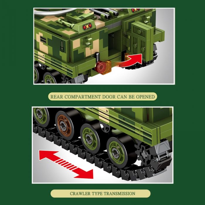 SEMBO 744pcs ZBD 04 Infantey Fighting Vehicle Military Building Blocks Armed Weapon Tanks Toys For Boys 2 - LOZ MALL