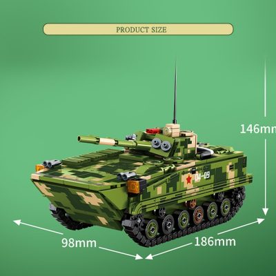 SEMBO 744pcs ZBD 04 Infantey Fighting Vehicle Military Building Blocks Armed Weapon Tanks Toys For Boys 5 - LOZ MALL