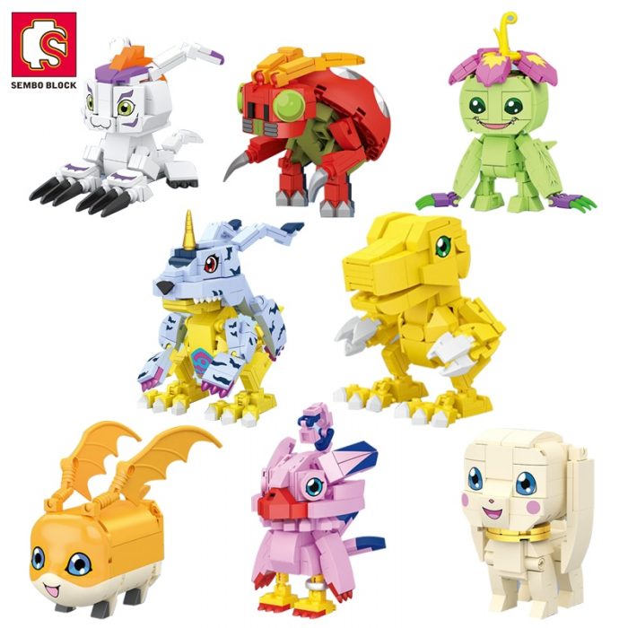 SEMBO 8 Styles kawaii Monster Anime Building Blocks Action Figure Models Bricks Collectible Model Toys Doll - LOZ MALL